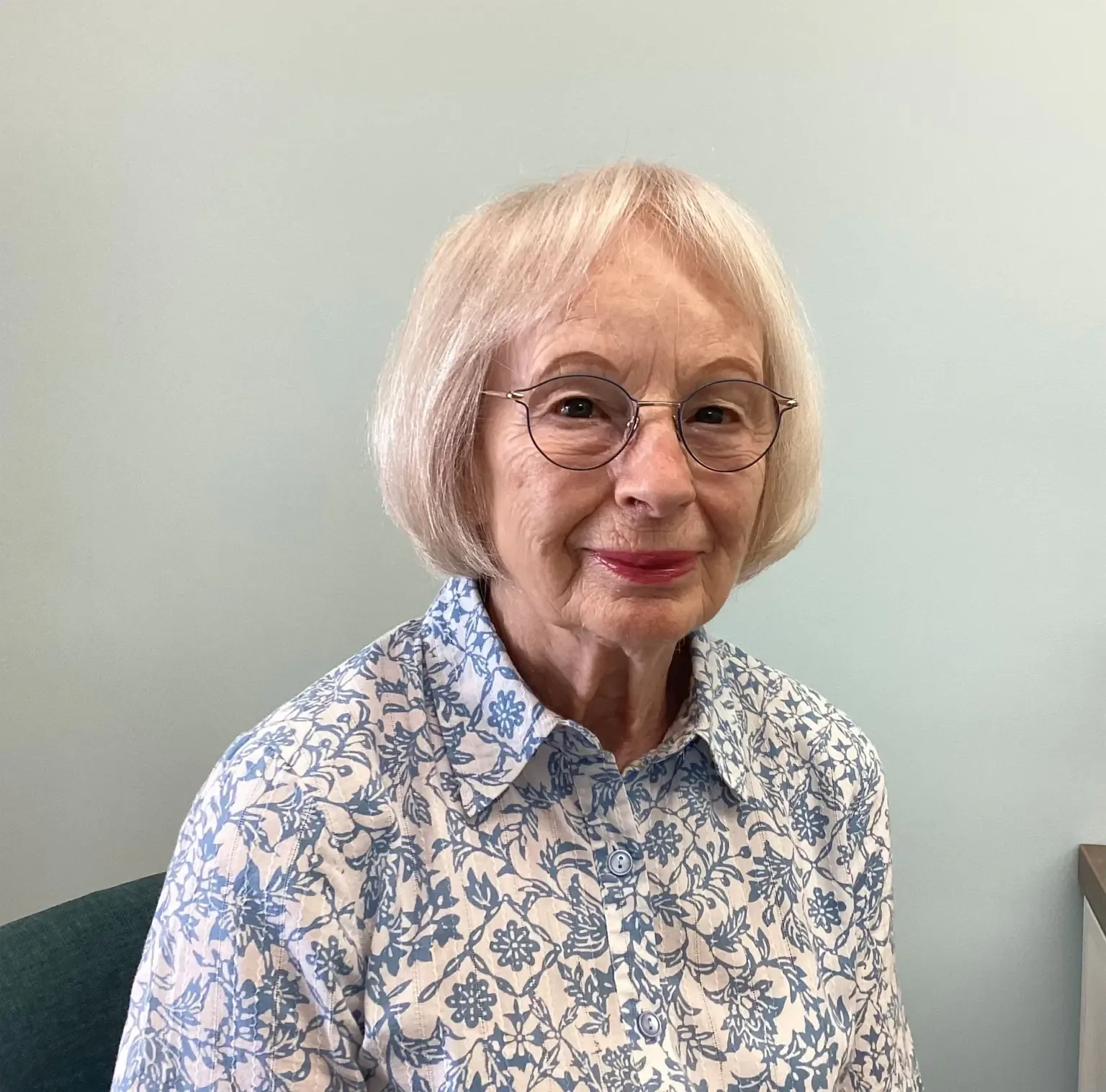 Happy Eyewise client wearing glasses, photo 11