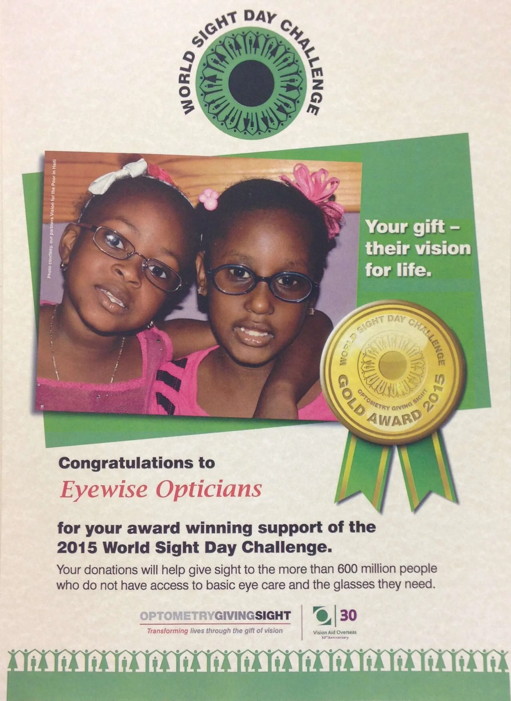 A Most Charitable Year at Eyewise